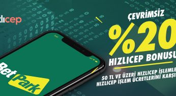 Betpark %20 Çevrimsiz HızlıCep Bonusu
