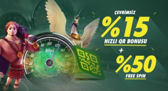 Betpark %15 Çevrimsiz QR Bonusu- %50 Freespin